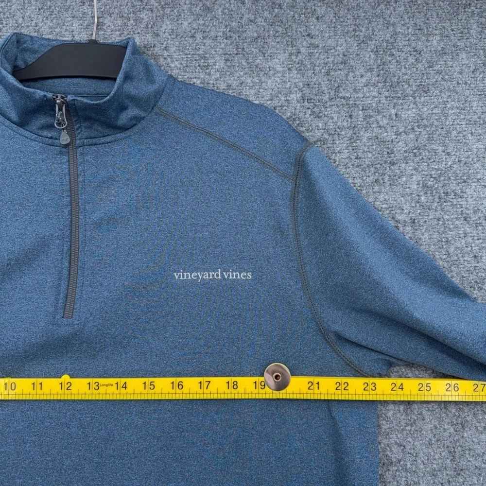 Vineyard Vines Performance Pullover Mens L Polyester Spandex Blue